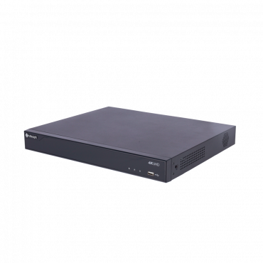 Milesight NVR Recorder for IP Cameras - 16 CH video / 16 PoE+ ports - Maximum resolution 8.0 Mpx - Bandwidth 80Mbps - 4K HDMI and VGA output | 2 HDDs - Supports Milesight LPR Cameras