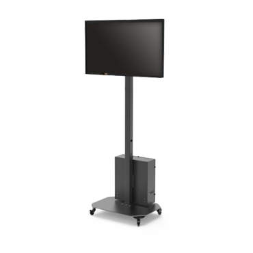 Mobile support for LCD monitor - Base installation - Tilt -12º ~ 3º | Rotation -25º ~ 25º - Maximum load 25 Kg - 23 "~ 42" screens - Contains box to store NVR - Monitor not included