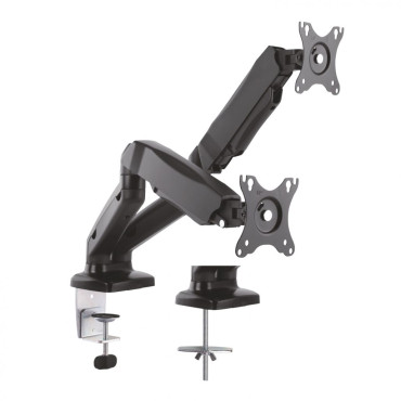 Bracket for LCD monitor - Installation on table - Tilt -45º ~ +90º Rotation 180º Turning 360º - Adjustable in height between 160 mm and 410 mm - Maximum load 6,5 Kg/arm - Screens 13"~27"