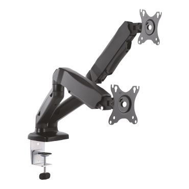 Bracket for LCD monitor - Installation on table - Tilt -45º ~ +90º Rotation 180º Turning 360º - Adjustable in height between 160 mm and 410 mm - Maximum load 6,5 Kg/arm - Screens 13"~27"