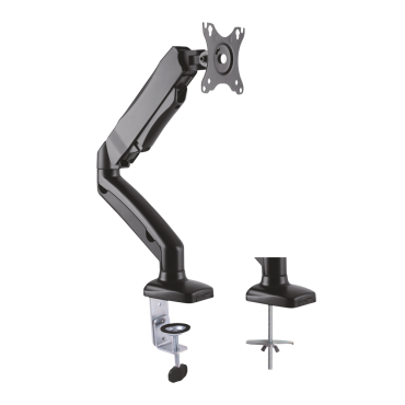 Bracket for LCD monitor - Installation on table - Tilt -45º ~ +90º Rotation 180º Turning 360º - Adjustable in height between 160 mm and 410 mm - Maximum load 6,5 Kg/arm - Screens 13"~27"