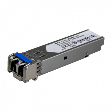 SFP transceiver module - TRx 1310 nm - Single mode glasvezel - LC Duplex connector - Maximaal 20 km - 1,25Gb/s - 1000Base-LX