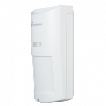 Nivian Smart - Outdoor volumetric detector - Detection range 12m/100º - Immune to pets 20Kg - Wireless 433MHz - Compatible with Nivian Smart Alarm Panel