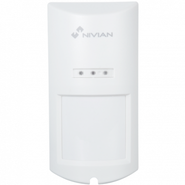 Nivian Smart - Outdoor volumetric detector - Detection range 12m/100º - Immune to pets 20Kg - Wireless 433MHz - Compatible with Nivian Smart Alarm Panel