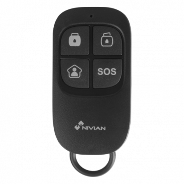 Nivian Smart - Remote control - Armed, disarmed, partial and panic - Led indicator - Wireless 433MHz - Compatible with Nivian Smart Alarm Panel