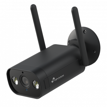Nivian Smart Camera 2K - Wifi 2.4 GHz - Suitable for outdoor use: IR up to 10 m - White light / People detection - Recording to MicroSD card or Cloud - TUYA Smart / Google / Alexa Compatible
