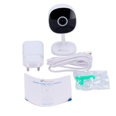 Nivian Smart Camera 2K - Wi-Fi 2.4GHz - Audio | IR Range 10m - people detection - Recording on MicroSD card or Cloud - Compatible TUYA Smart / Google / Alexa