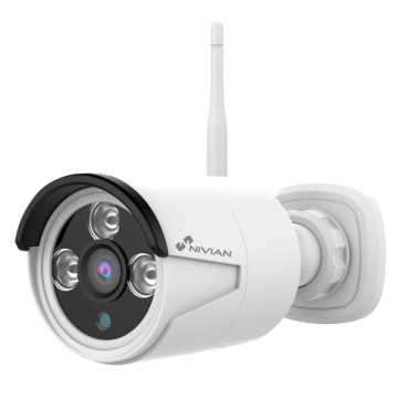 Camera for Nivian WiFi kit - Compatible with NV-KIT830W-4CAM - Resolution 3 Mpx / H.265+ - 4 mm Lens - IR LEDs Array Range 20 m - Weatherproof IP66