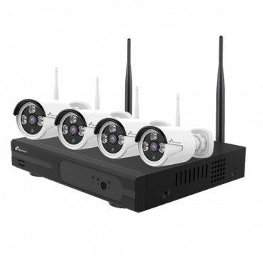 Nivian WiFi CCTV kit - NVR 4 channels - 4 cameras 3 Mpx  Pre-registered - Suitable for outdoor use IP66 - Space for 1 Hard Disk - Esaecloud App and Software