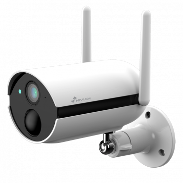Nivian Smart Camera 1080p - Wifi 2.4 GHz - Suitable for outdoor use: IR up to 10 m - Battery / PIR / People Detection - Recording to MicroSD card or Cloud - TUYA Smart / Google / Alexa Compatible
