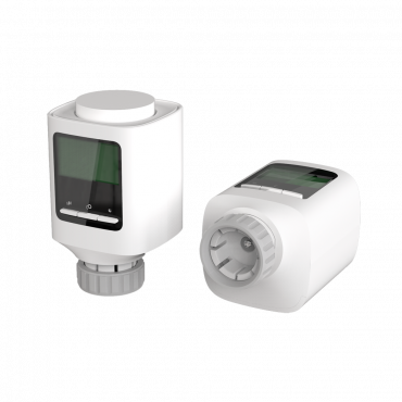 Intelligent radiator valve - Radio link with NVS-THERMOSTAT - Temperature control per room - Universal valve adapters - Compatible with Alexa and Google assistant