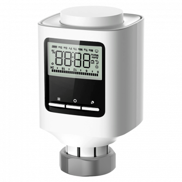 Intelligent radiator valve - Radio link with NVS-THERMOSTAT - Temperature control per room - Universal valve adapters - Compatible with Alexa and Google assistant