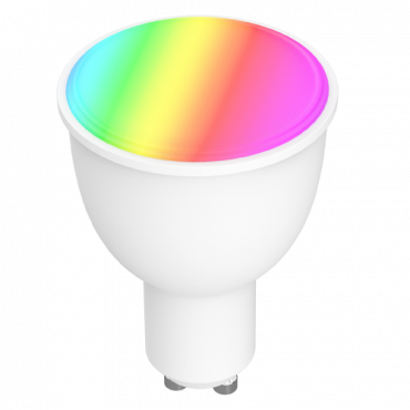 RGB Smart Bulb - WiFi 2.4 GHz IEEE802.11 b/g/n - Consumption 4.5W - Cap type GU10 - Compatible with TUYA Smart - Compatible with Alexa and Google Assistant