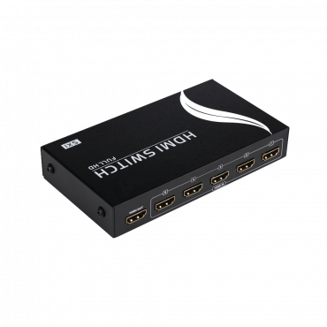 HDMI-switch - 5 HDMI input - 1 HDMI outputs - Up to 4K*2K@60Hz - DC 5V power supply