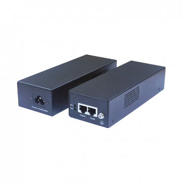 PoE injector - Input/Output RJ45 10/100/1000 Mbps - Power 90 W - Maximum distance 100 m - PoE/PoE+/Hi-PoE IEEE802.3af/at/bt - Stabilized and protected