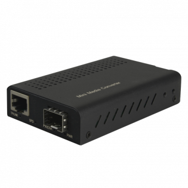 Mediaconverter - 1x Ethernet RJ45 - 1x SFP - Gigabit - 10/100/1000 Base-TX - Reduced size
