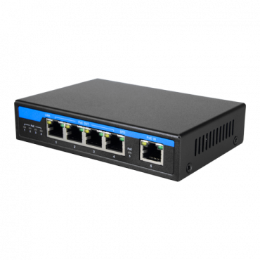 PoE Extender Switch - Extended POE range - 4 PoE port(s) + 1 Up-link port(s) - IEEE 802.3 af/at/bt - Total maximum power 50 W - 10/100/1000Mbps ports