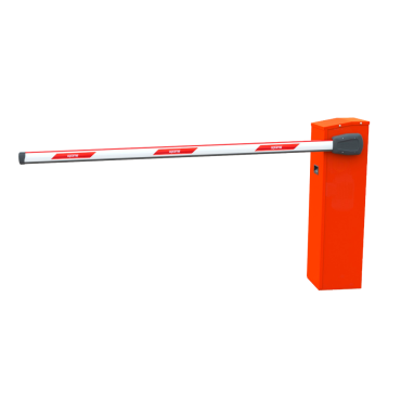 Parking barrier - Straight arm of 4 m - Opening to the right - LED indicators : Rubber strip - Emergency mode - Possibility of backup battery