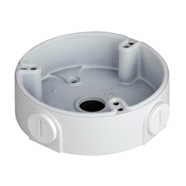 Junction box - For dome cameras - Suitable for outdoor use - Wall or ceiling installation - White colour - Cable pass