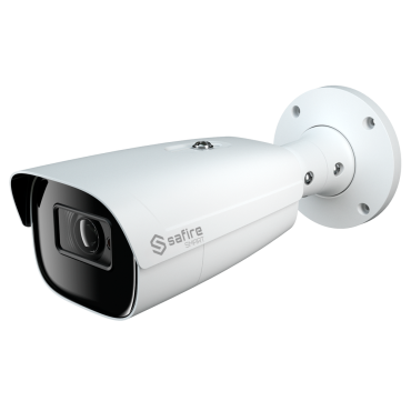 Safire Smart - IP bullet camera LPR series - Resolution 4 Megapixel (2592x1520) - Motorized lens 8-32 mm | Sound | IR 100m - License plate recognition / List management - Weatherproof IP67 | PoE (IEEE802.3af) |Alarm