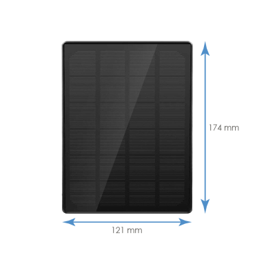 3W solar panel | For battery-powered IP cameras | High Efficiency Monocrystalline | DC5V Micro USB output | 3m cable | IP65 waterproof