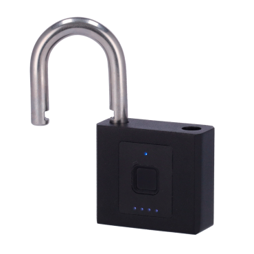 Bluetooth Smart Padlock - Fingerprint and app opening - Capacity 15 fingerprints - Shackle diameter of 10 mm - Built-in battery 220 mAh - Suitable for exterior IP65