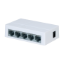 Fast Ethernet Switch - 5 ports RJ45 - Speed 10/100Mbps - Enhanced buffering for video streaming - Plug and Play - Plastic Housing
