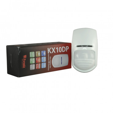 KX10DP: Pet-immune PIR Detector - For interior use - 1 Dual Infrared Sensor - Wired - Detection Range 10 m - Certificate Grade 2