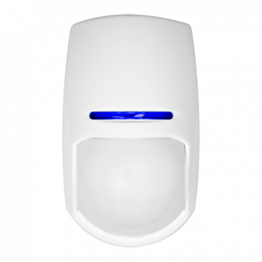 KX10DTP: PIR detector with double technology - Pet proof - For interior use - 1 x infrared PIR, 1 x Microwave - Grade 2 cabling - Detection Range 10 m