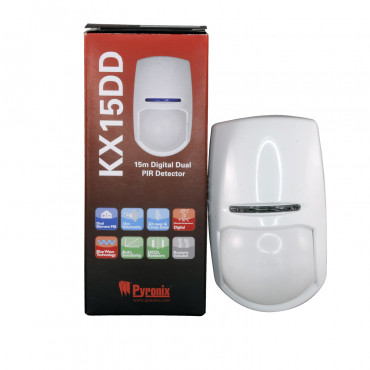 KX15DD: PIR detector - For interior use - 1 Dual Infrared Sensor - Wired - Detection Range 15 m - Certificate Grade 2