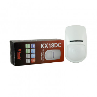 KX18DC: PIR Detector curtain type - For interior use - 1 Dual Infrared Sensor - Wired - Detection Range 18/30 m - Certificate Grade 2