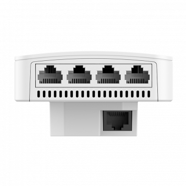 Ruijie - Wi-Fi access point AC1300 - 2.4 and 5 GHz frequency - Transmission speed up to 1267 Mbps - Integrated 4-port Gigabit switch - Installation in mechanism boxes