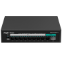 Reyee Desktop PoE Switch - 8 RJ45 Ports + 1 RJ45 Uplink + 1 SFP Uplink - 8 Gigabit Ports + 2 Gigabit Ports - 8 PoE+ Ports 802.3af/at | Total power 120W - Isolated Ports / Flow Control / PoE Watchdog - Includes Rack Anchors