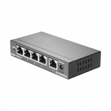 Reyee - Managed desktop switch - 5 Gigabit RJ45 poorten - Poortsnelheid 10/100/1000 Mbps - Plug & Play - energiebesparende technologie