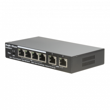 Reyee - Desktop Switch - 6 ports RJ45 - Port speed 10/100/1000 Mbps - Maximum 54W - Energy Saving Technology