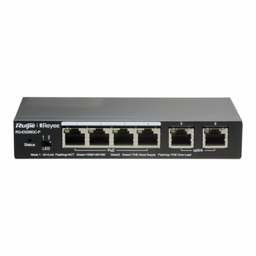 Reyee - Desktop Switch - 6 ports RJ45 - Port speed 10/100/1000 Mbps - Maximum 54W - Energy Saving Technology