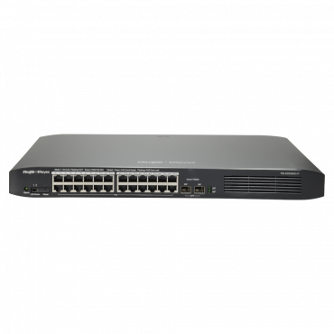 Reyee - Desktop Switch - 24 PoE ports +2 Uplink SFP - Port speed 10/100/1000 Mbps - Maximum 370W - Energy Saving Technology