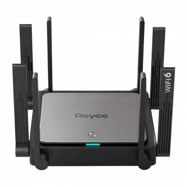 Reyee - Gigabit Mesh WiFi-router 6 AX3200 - 5 poorten RJ45 10/100/1000 Mbps - 802.11AX quad-stream en band 2,4 en 5 GHz - klein kantoor / thuiskantoor