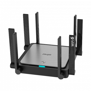 eyee - Gigabit Mesh WiFi Router 6 AX3200 - 5 Ports RJ45 10/100/1000 Mbps  - 802.11AX quad-stream and band 2,4 and 5 GHz - Small Office / Home Office