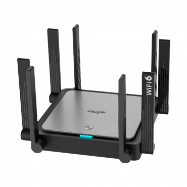 Reyee - Gigabit Mesh WiFi-router 6 AX3200 - 5 poorten RJ45 10/100/1000 Mbps - 802.11AX quad-stream en band 2,4 en 5 GHz - klein kantoor / thuiskantoor