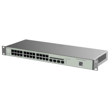 Reyee Switch Cloud Layer 2 - 24 RJ45 Gigabit ports - 4 Gigabit SFP - Static LAG/DHCP Snoop/IGMP Snoop/Port Mirror - VLAN/Port Isolation/STP/RSTP/RSTP/ACL/QoS/LACP/SNMP - Racking