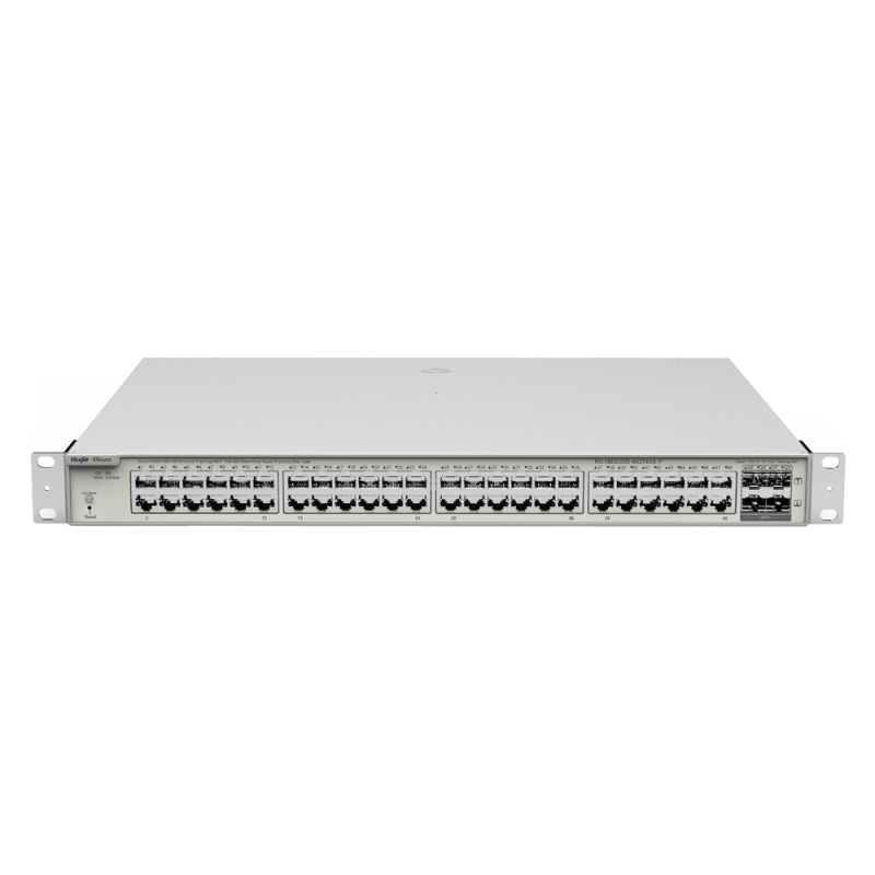RG-NBS3200-48GT4XS-P: Reyee - Layer 2 Managed PoE Switch - 48 ports PoE + 4 10Gbps SFP+ - 10/100/1000 Mbps speed - 30 W per port / Maximum 370W - IEEE802.3af (PoE) / at (PoE +) standard