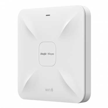 Reyee - Access point Wifi6 - Frequency 2.4 and 5 GHz  - Supports 802.11a/b/g/n/ac/ax - Transmission speed up to 3200 Mbps - Antenna 2x2 MIMO