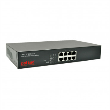 PoE Fast Ethernet Switch, 8-ports (8x PoE), High Power