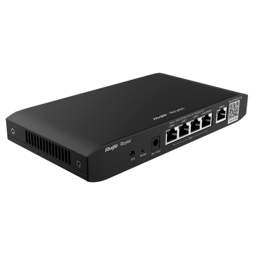 Reyee Router Cloud Controller - 4 PoE+ Ports RJ45 GE + 2 Ports RJ45 GE - 5 Ports RJ45 10/100 /1000 Mbps - Supports up to 2 WAN for failover or balancing - Up to 600Mbps of bandwidth - VPN server IPSec, L2TP, PPTP, OpenVPN