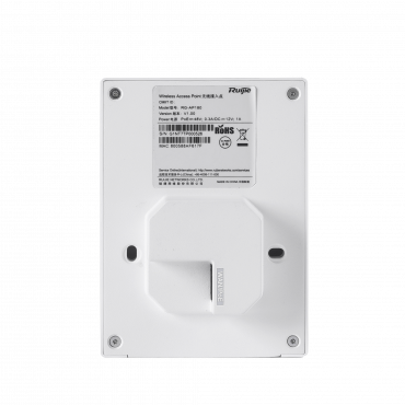 Ruijie - Wifi Omni-directional Wall AP 6 - Frequency 2.4 and 5 GHz - Supports 802.11a/b/g/n/ac/ax - Speed 574+1201Mbps - Antenna 2x2 MIMO