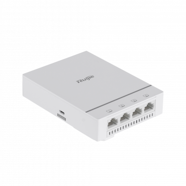 Ruijie - Wifi Omni-directional Wall AP 6 - Frequency 2.4 and 5 GHz - Supports 802.11a/b/g/n/ac/ax - Speed 574+1201Mbps - Antenna 2x2 MIMO