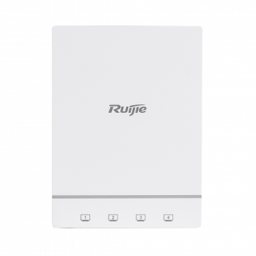 Ruijie - Wifi Omni-directional Wall AP 6 - Frequency 2.4 and 5 GHz - Supports 802.11a/b/g/n/ac/ax - Speed 574+1201Mbps - Antenna 2x2 MIMO
