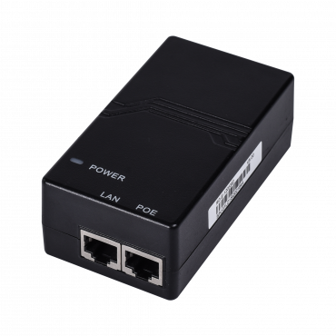 Ruijie - IEEE802.3af PoE Injector - 10/100/1000Mbps RJ45 ports - Power 15.4W - Maximum distance 100m - Compact Design