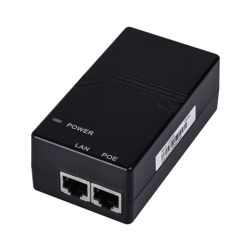 Ruijie - IEEE802.3af PoE Injector - 10/100/1000Mbps RJ45 ports - Power 15.4W - Maximum distance 100m - Compact Design